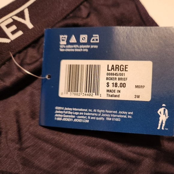 Jockey Air size large boxer briefs for men.  Black. - Picture 4 of 7